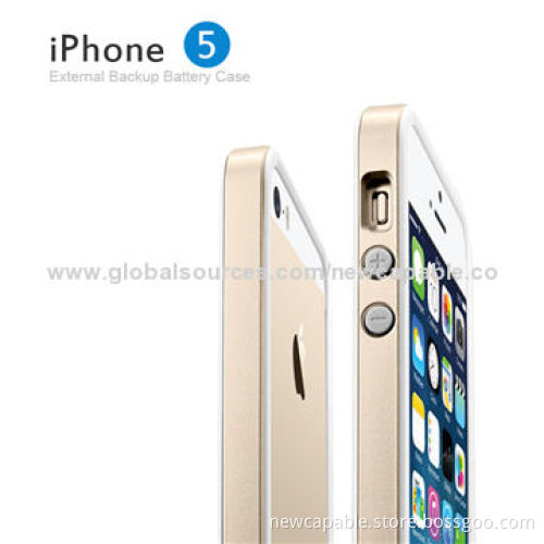 External Backup Battery Cases for iPhone 5/5S/5C, 2,200mAh Capacity with Various Colors Available
